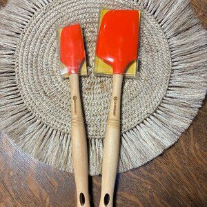 Le Creuset Orange Silicone Spatula Set of 2